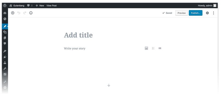 Новый WP редактор Gutenberg
